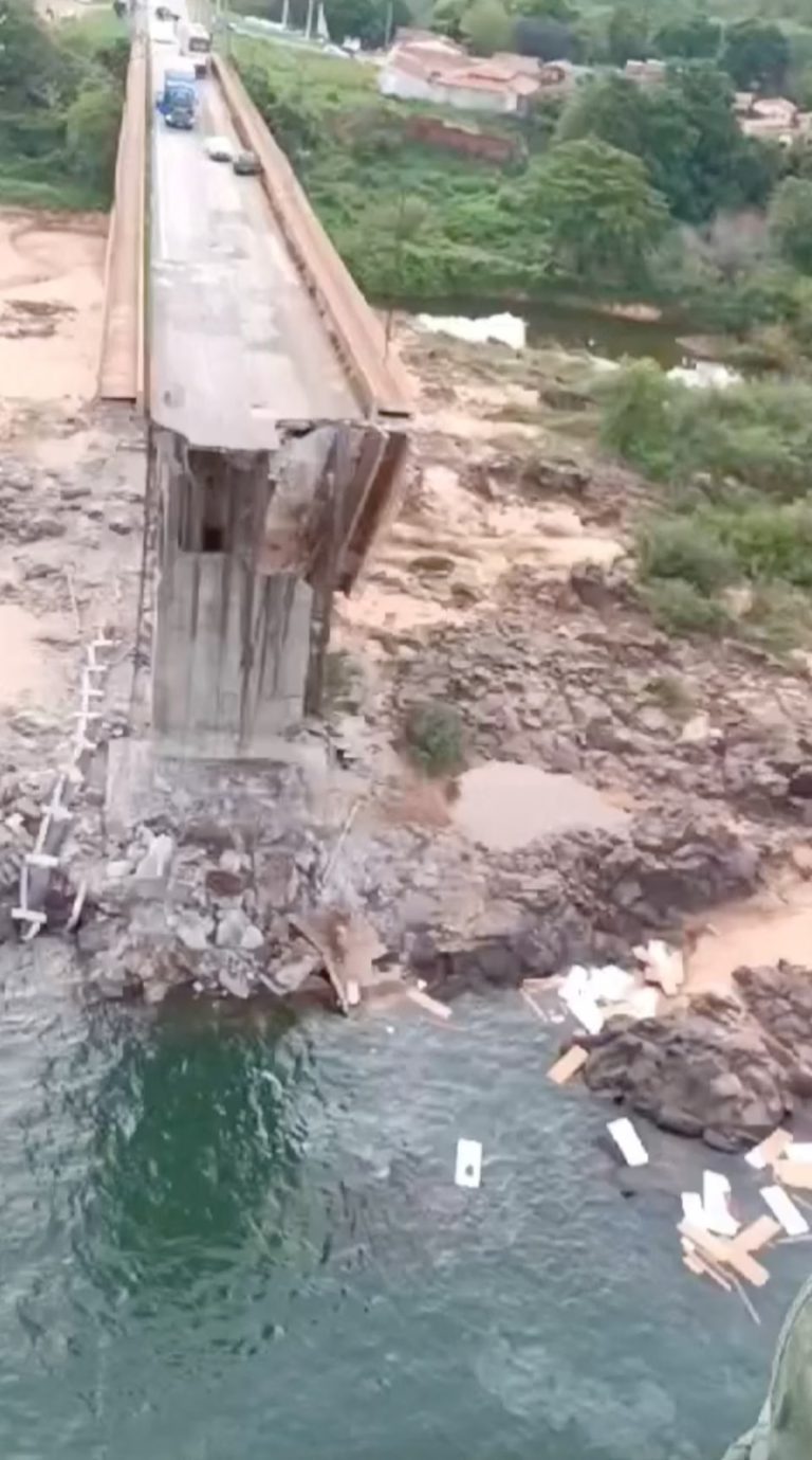 Brazil bridge collapses, spilling sulfuric acid into river